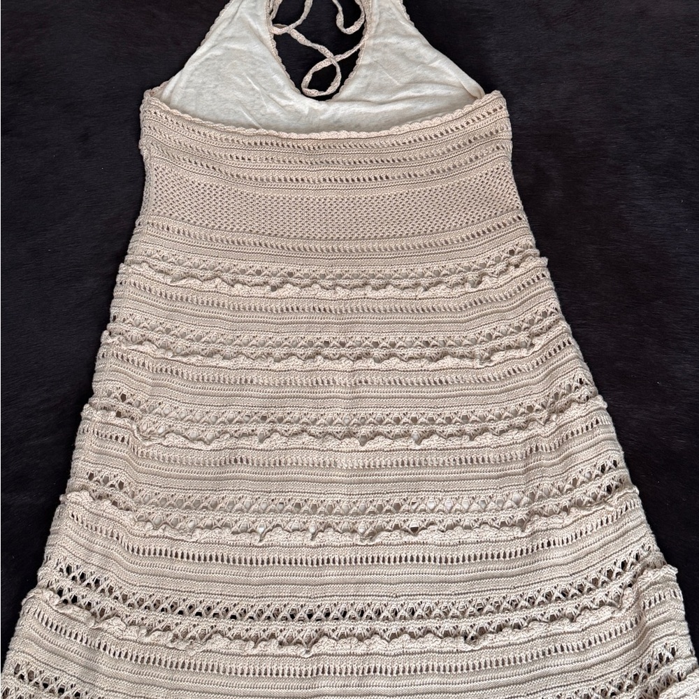 Moda International Vintage Crochet Halter Maxi Dress - XL - Picture 14 of 17